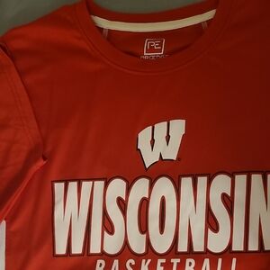 Pro Edge Red Wisconsin Basketball Tee